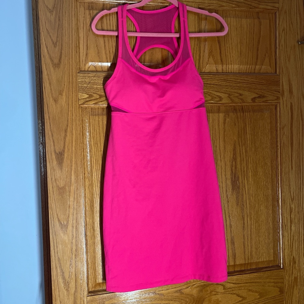 Fabletics Pink Halter Bodycon Dress Athletic